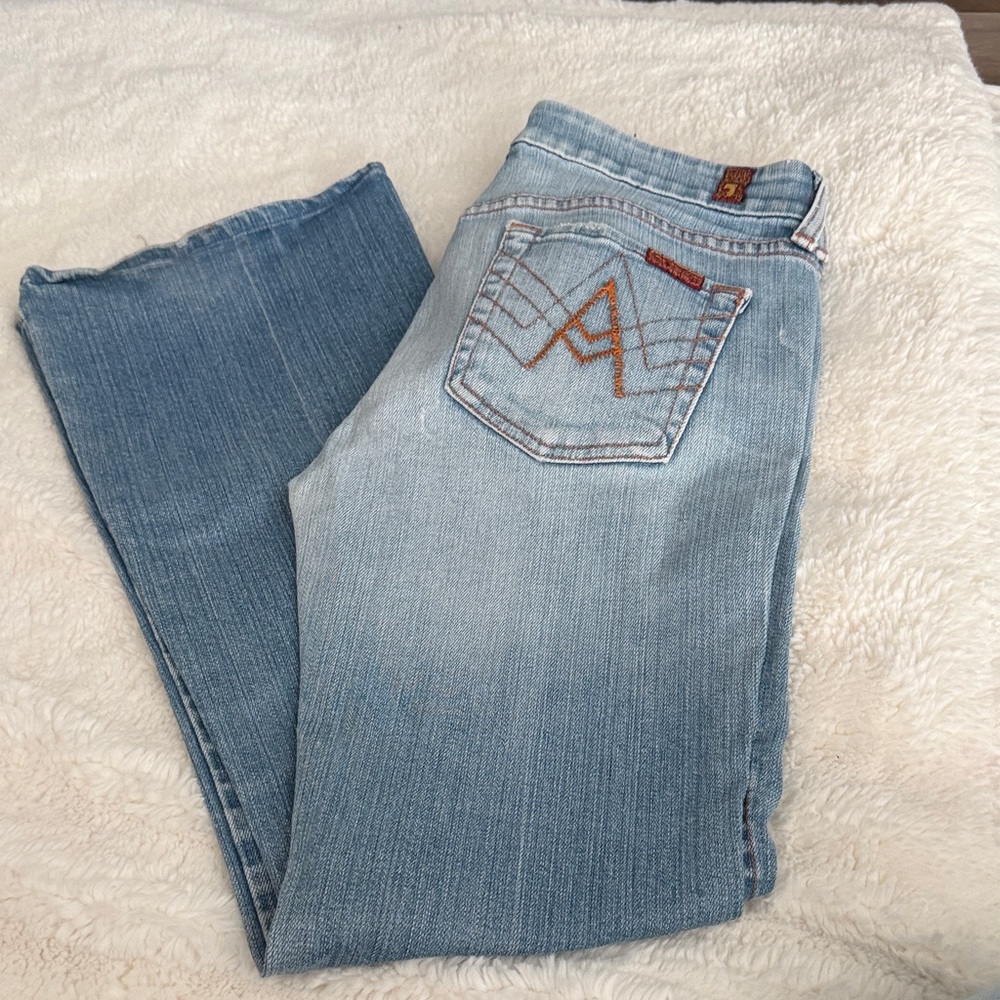 7 For All Mankind Y2K Light Blue Boot Cut Jeans suze 27